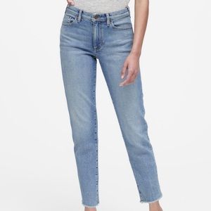 Banana Republic High Rise Straight Ankle 28 L NWT